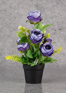 Arranjo de flores de rosas azuis