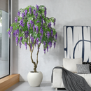 Árvore Decorativa Glicínia Imperial Roxa + Pedras decorativas