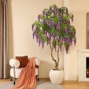 Árvore Decorativa Glicínia Imperial Roxa + Pedras decorativas