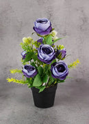 Arranjo de flores de rosas azuis